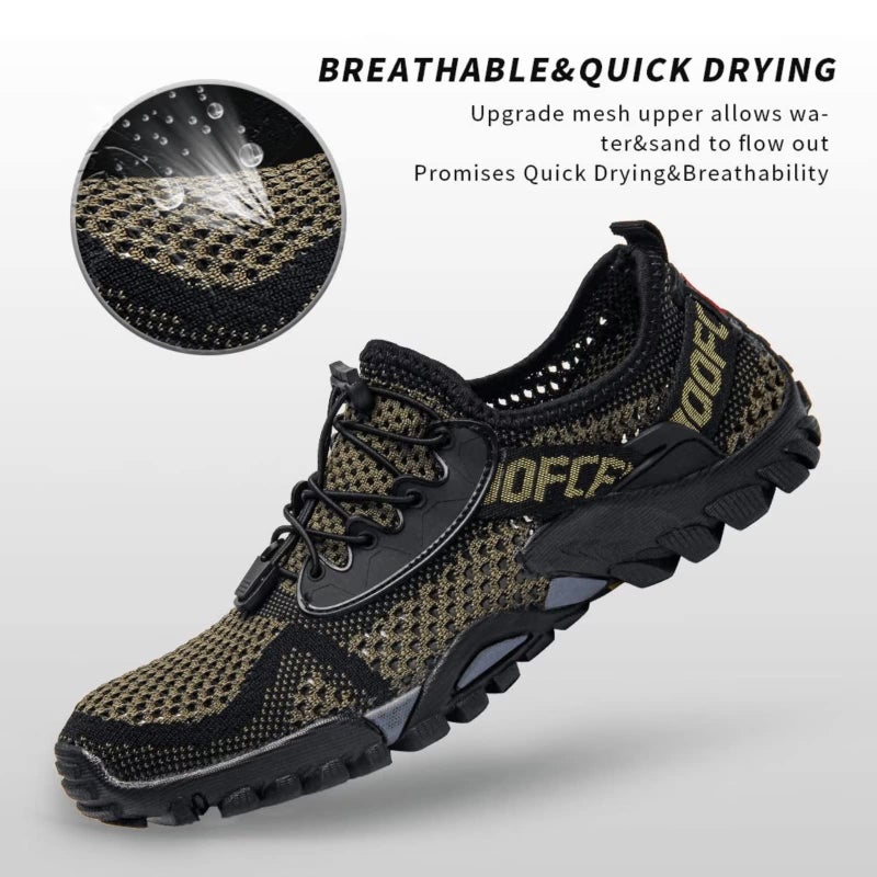 SOBASO Quick-Dry Water Shoes Men Women Lightweight Beach Pool Swim Skin Shoes for Surf Boating Travel Army Green - Image 2